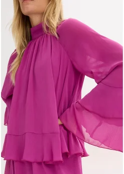 Robe en mousseline à volants