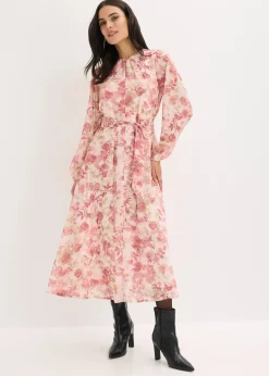 Robe en mousseline avec lien à nouer (ens. 2 pces)