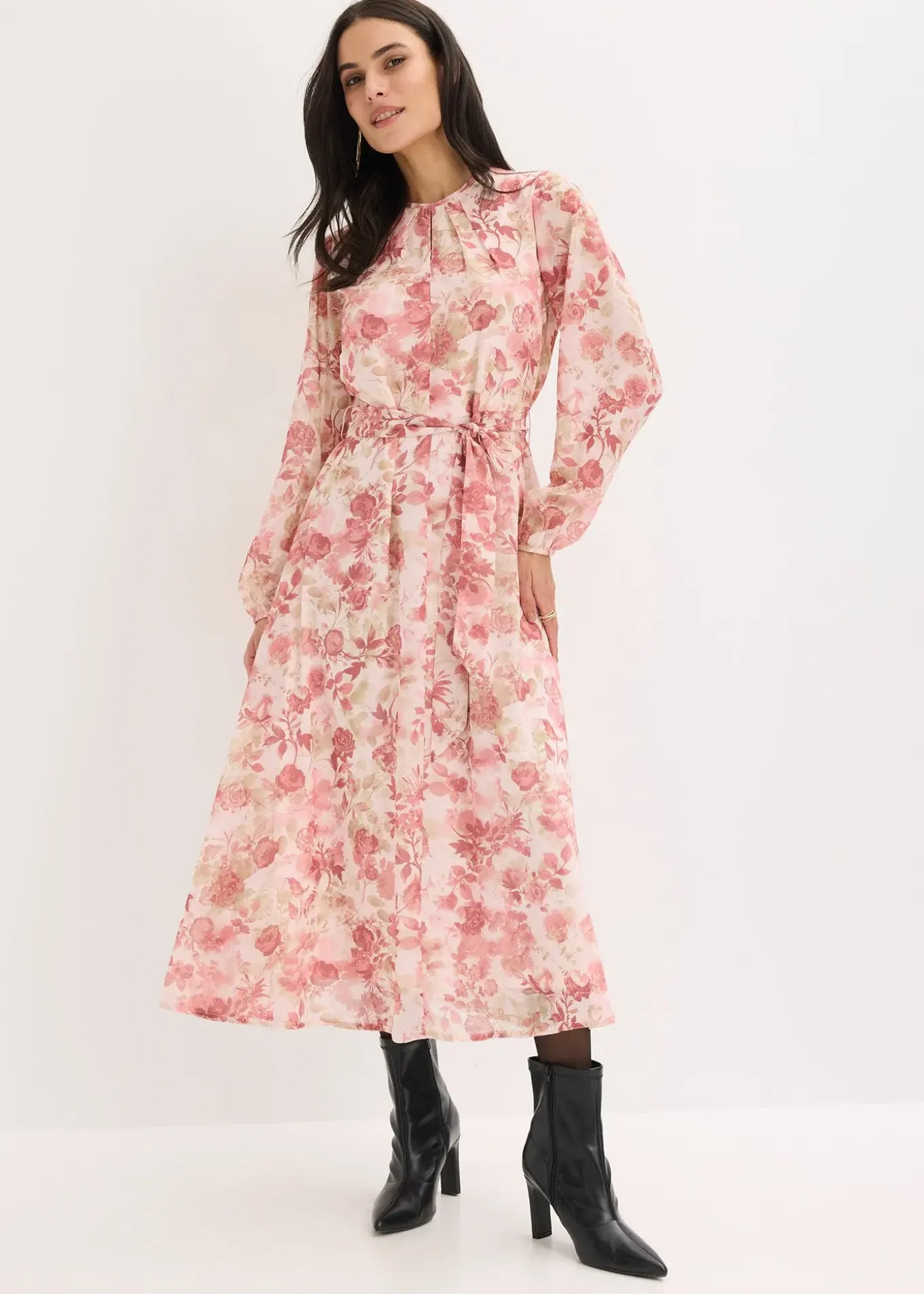 Robe en mousseline avec lien à nouer (ens. 2 pces)