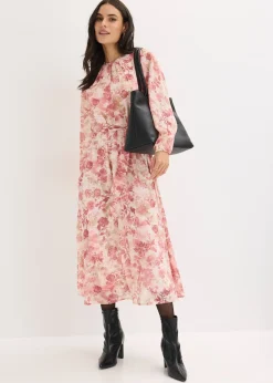 Robe en mousseline avec lien à nouer (ens. 2 pces)