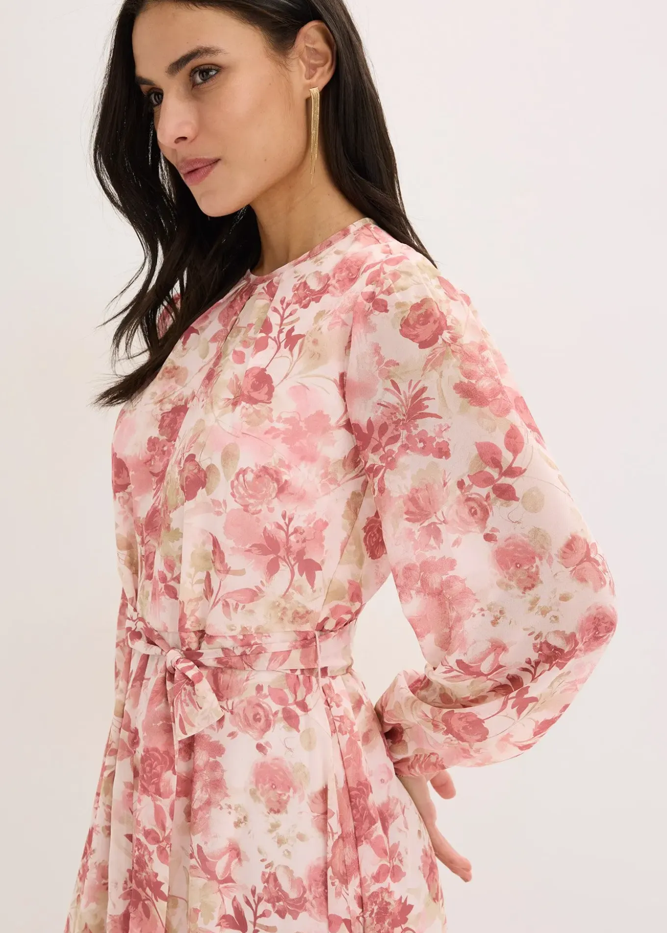 Robe en mousseline avec lien à nouer (ens. 2 pces)