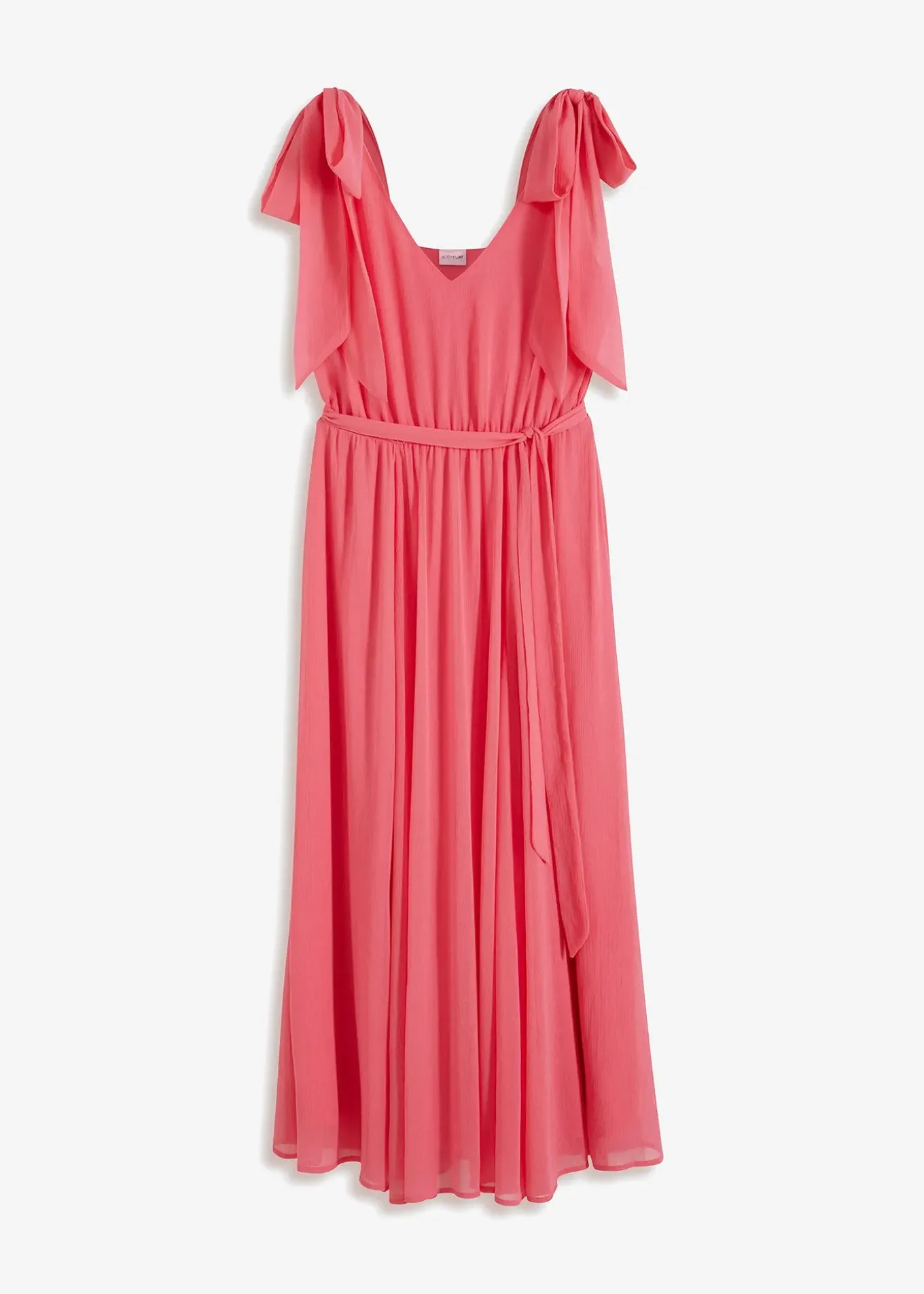 Robe en mousseline nouée sur les épaules