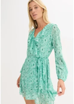 Robe en mousseline, style portefeuille