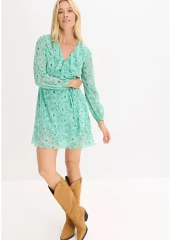 Robe en mousseline, style portefeuille