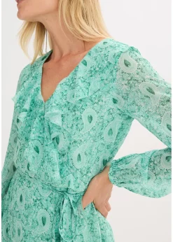 Robe en mousseline, style portefeuille