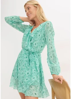 Robe en mousseline, style portefeuille