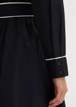 Robe en popeline de coton, sans repassage