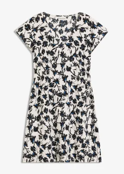 Robe en tissu texturé avec manches papillon