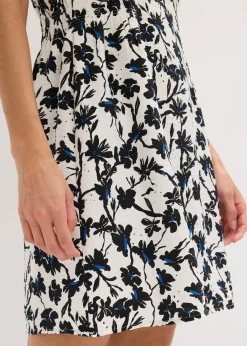 Robe en tissu texturé avec manches papillon