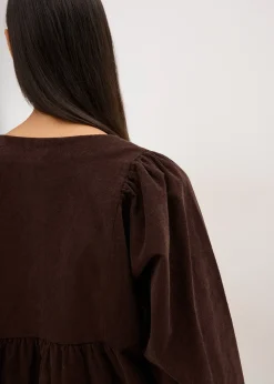 Robe en velours côtelé