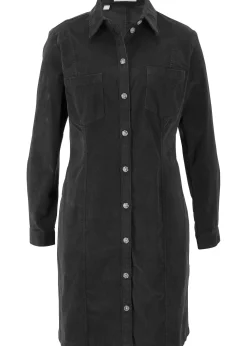 Robe en velours côtelé extensible