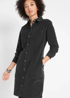 Robe en velours côtelé extensible