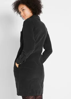 Robe en velours côtelé extensible