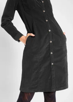 Robe en velours côtelé extensible