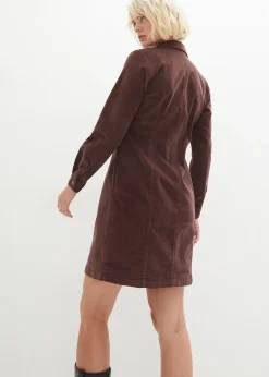 Robe en velours côtelé extensible
