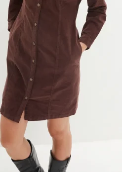 Robe en velours côtelé extensible