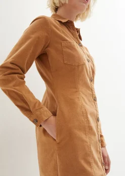 Robe en velours côtelé extensible