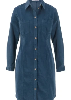 Robe en velours côtelé extensible