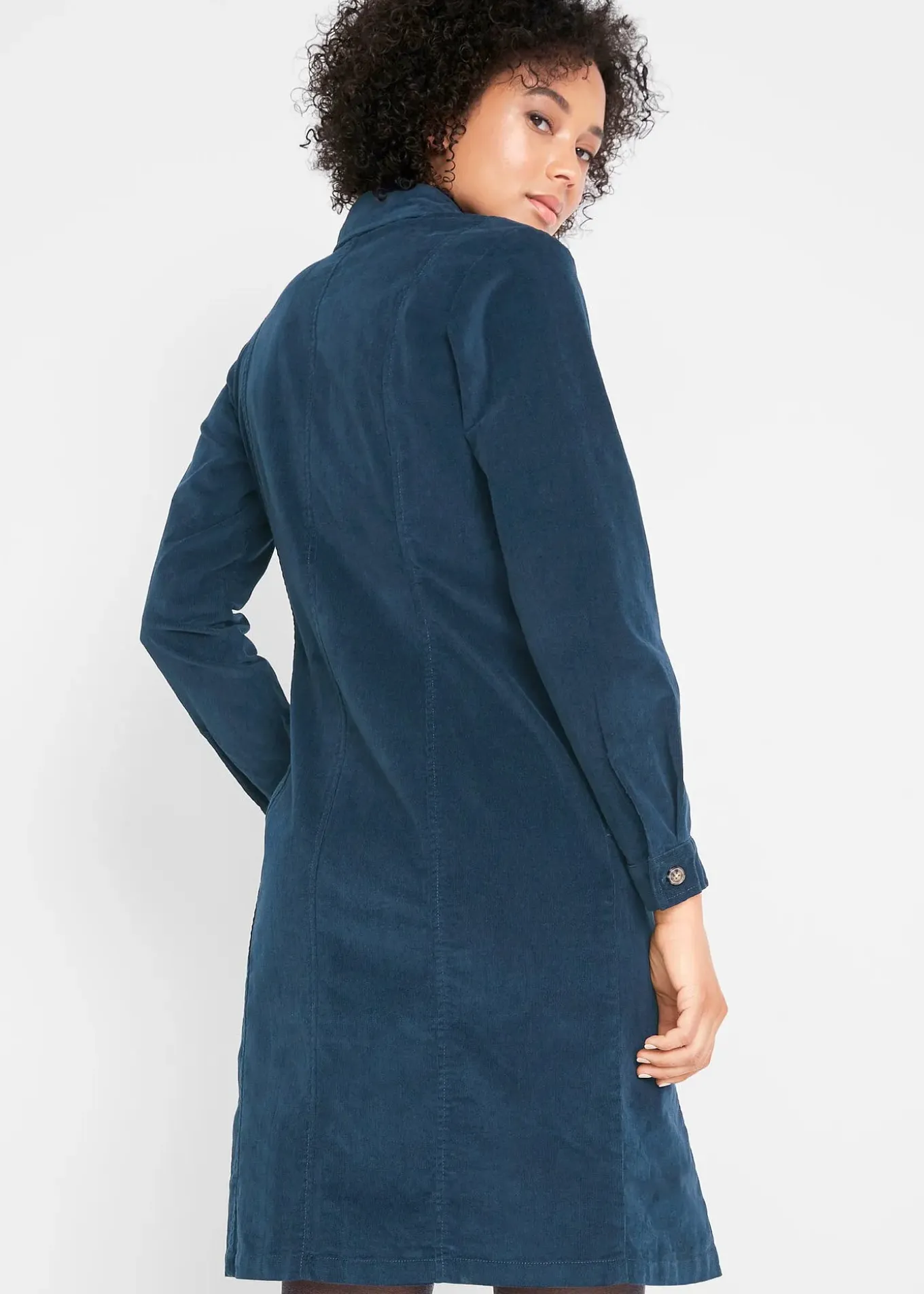 Robe en velours côtelé extensible