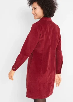 Robe en velours côtelé extensible