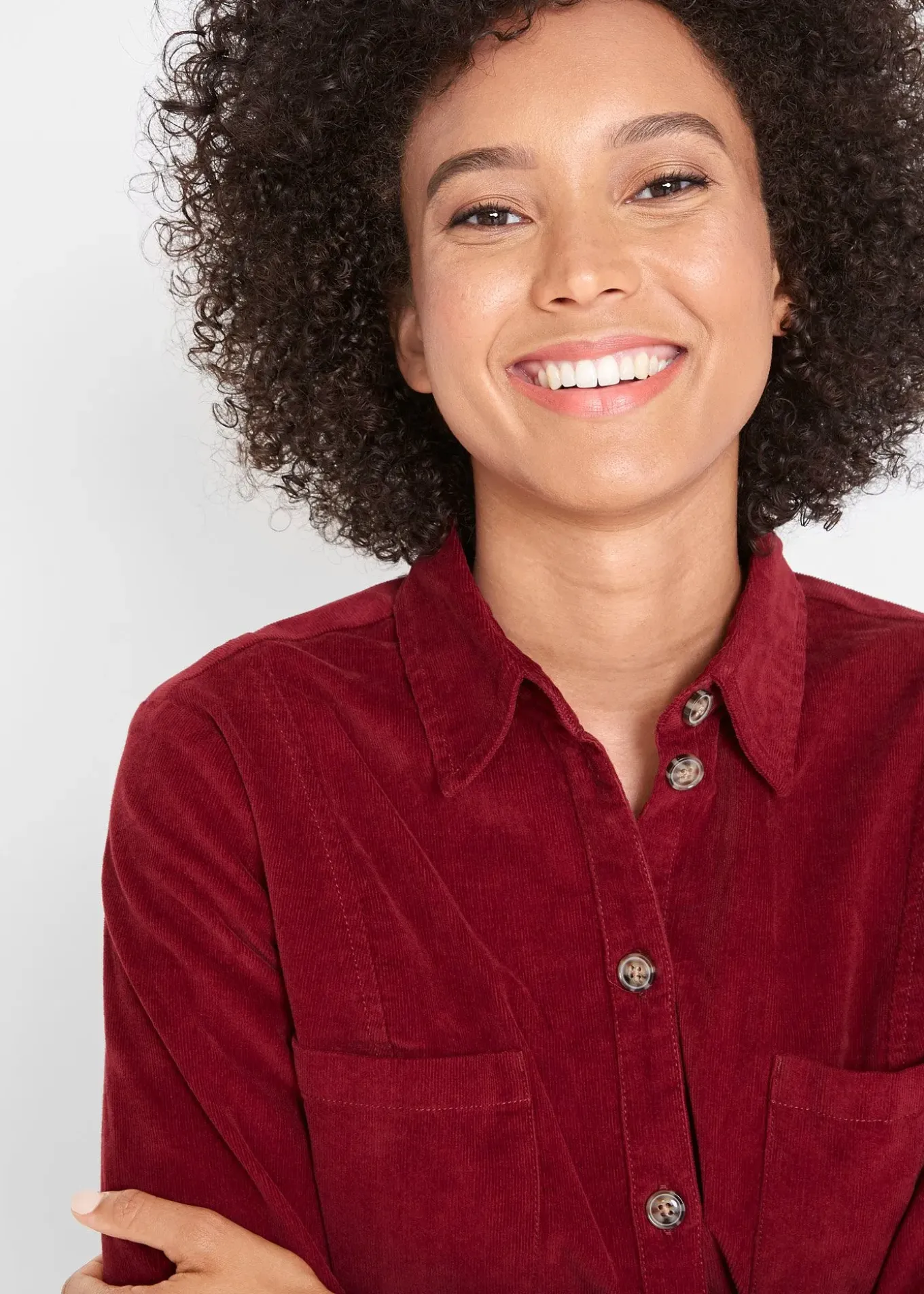 Robe en velours côtelé extensible