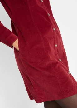 Robe en velours côtelé extensible