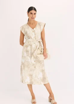 Robe en viscose et ceinture (ens. 2 pces)