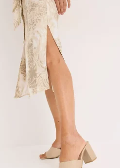 Robe en viscose et ceinture (ens. 2 pces)