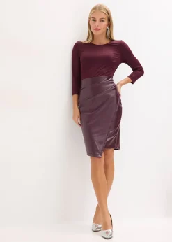 Robe enduite avec haut en jersey