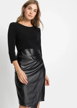 Robe enduite avec haut en jersey