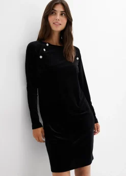 Robe festive de grossesse et d’allaitement en velours doux