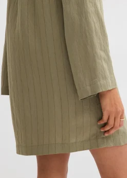 Robe fluide à col chemise boutonné