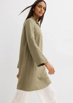 Robe fluide à col chemise boutonné