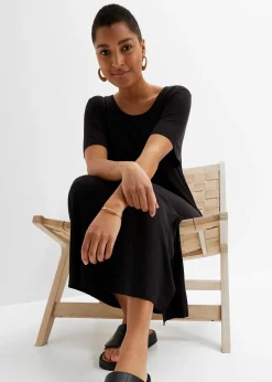 Robe fluide en jersey viscose extensible