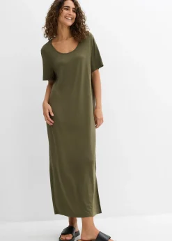 Robe fluide en jersey viscose extensible