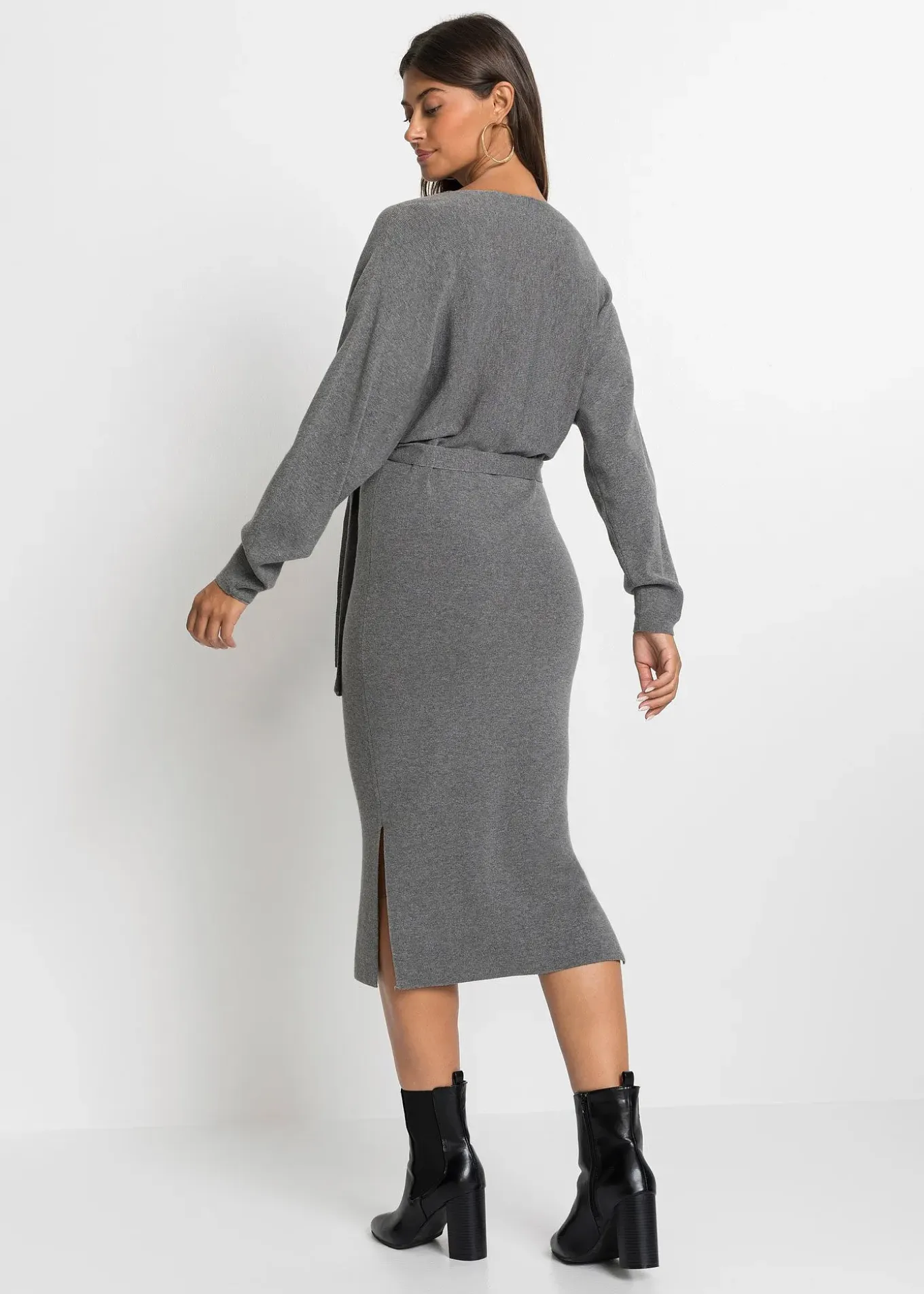 Robe fluide en maille de viscose mélangée