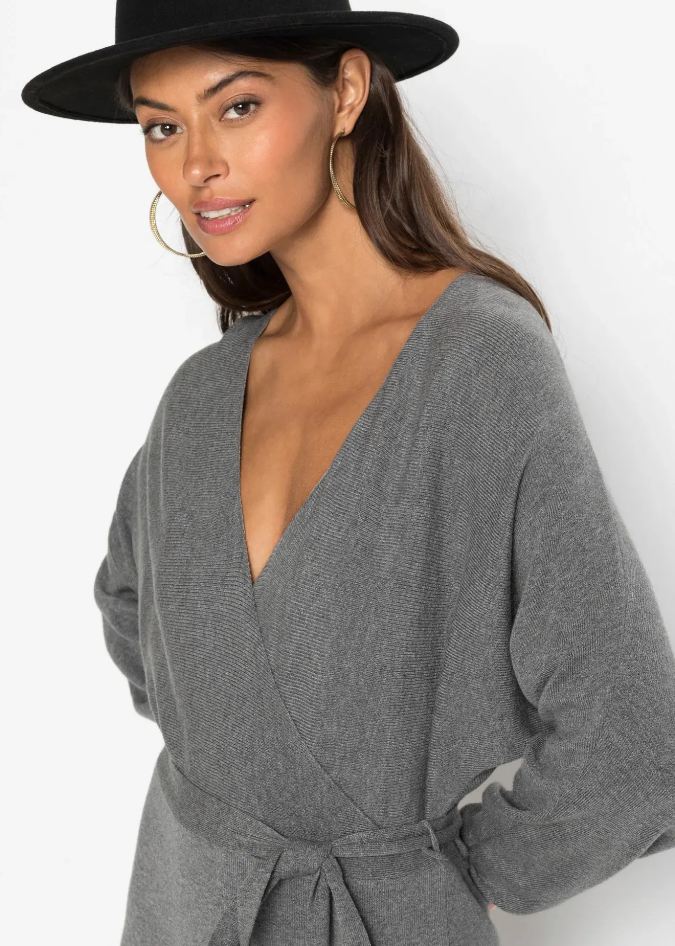 Robe fluide en maille de viscose mélangée