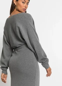 Robe fluide en maille de viscose mélangée