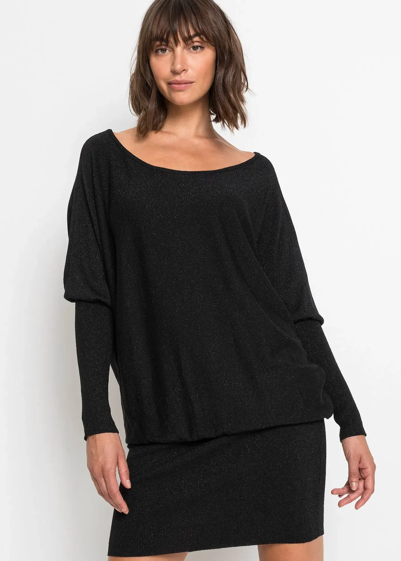 Robe fluide en maille de viscose mélangée