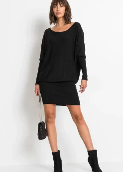 Robe fluide en maille de viscose mélangée