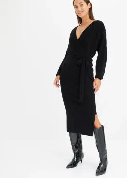 Robe fluide en maille de viscose mélangée