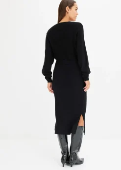 Robe fluide en maille de viscose mélangée