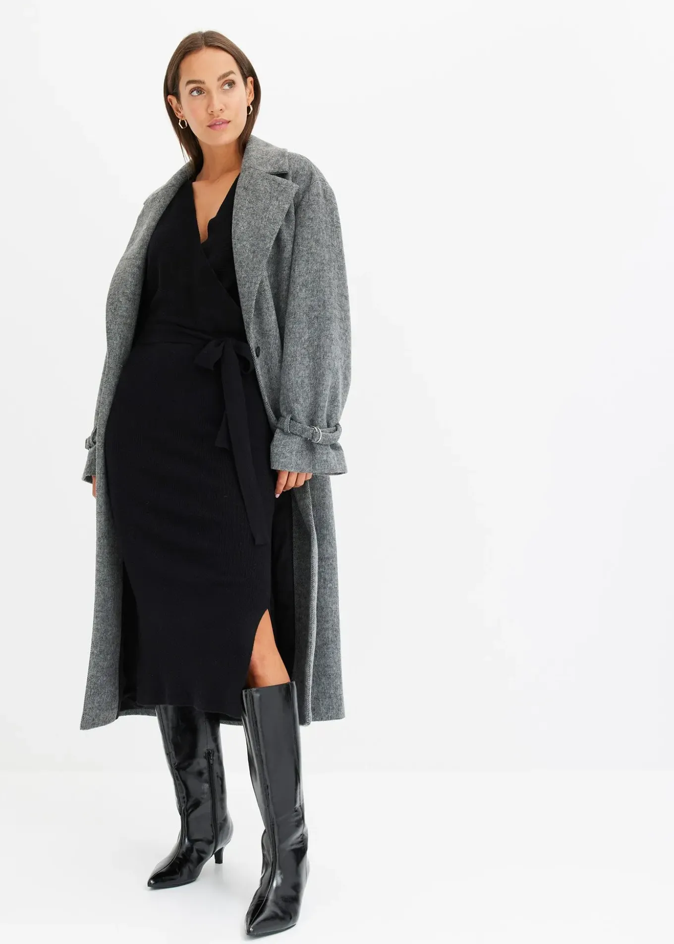 Robe fluide en maille de viscose mélangée