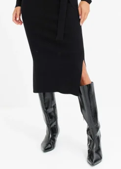 Robe fluide en maille de viscose mélangée