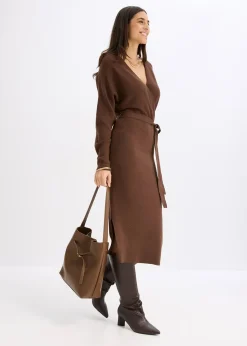 Robe fluide en maille de viscose mélangée