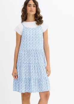 Robe fluide en viscose à fines bretelles