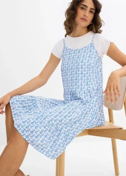 Robe fluide en viscose à fines bretelles