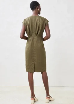 Robe fourreau, 100% lin