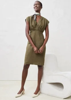 Robe fourreau, 100% lin