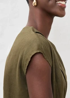 Robe fourreau, 100% lin